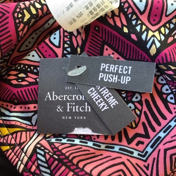 Abercrombie & Fitch Geometric Ruffle Off The Shoulder One Piece Bathing … - Picture 8 of 8